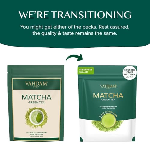 VAHDAM- Certified Japanese Matcha Green Tea Powder - 50 gm (25 Servings) | 100% Pure Authentic Matcha with High ANTIOXIDANTS | Sourced from Uji-Kyoto, Japan
