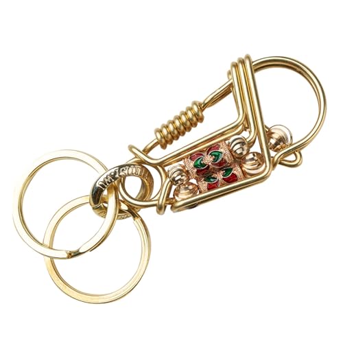Mosquetão de latão,Porta-chaves mosquetão para chaves - Mosquetão de ouro em aço inoxidável, clipe l