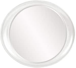 Howard Elliott Eclipse Oval Hanging Vanity Mirror for Wall, Beveled Edges Round Glass Mirror Resin Design, Classic Mirror for Living Room, Bedroom, Entryway &amp; Bathroom, 39 x 35 Inch