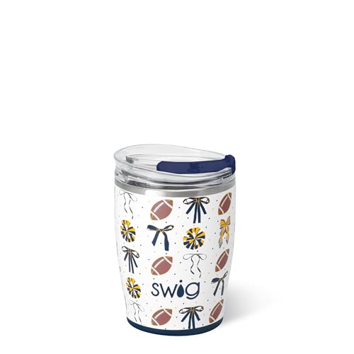 Swig Life 12oz Insulated Tumbler with Lid, We've Got Spirit Navy + Yellow