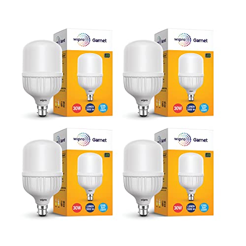 Image of wipro Garnet 30w LED High Wattage Bulb pack of 4 (coolwhite)