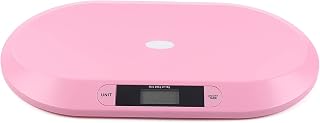 Futchoy Báscula digital para bebés con pantalla LCD, báscula para mascotas, hasta 20 kg, en pasos de 10 gramos, color rosa