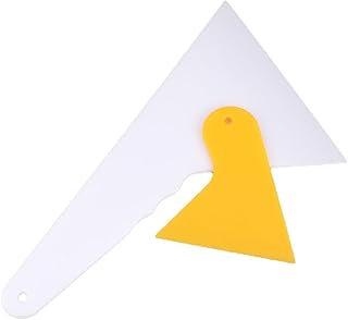 Mikinona 2 Pçs Rodo Para Carro Raspador De Vidro Branco Veículo Raspador De Vinil Veículo Raspador De Neve Triângulo Raspador De Vinil Cola Raspador De Folha De Carro Raspador Pequeno