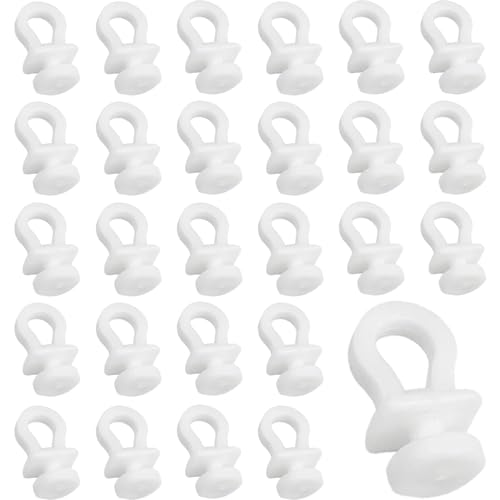 RXKFIGX 100 Pcs Curtain Hooks Gliders Rollers White Plastic Curtain Track Glider Hooks Hook Rollers Durable Rust-Free for Door, Window