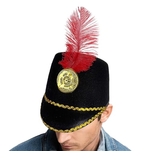 Generisch Sombrero de cascanueces de soldado – Accesorios de disfraz de cosplay para hombres | Cascanueces para Halloween, de otoño, de fotos, eventos, viajes, ceremonia diaria