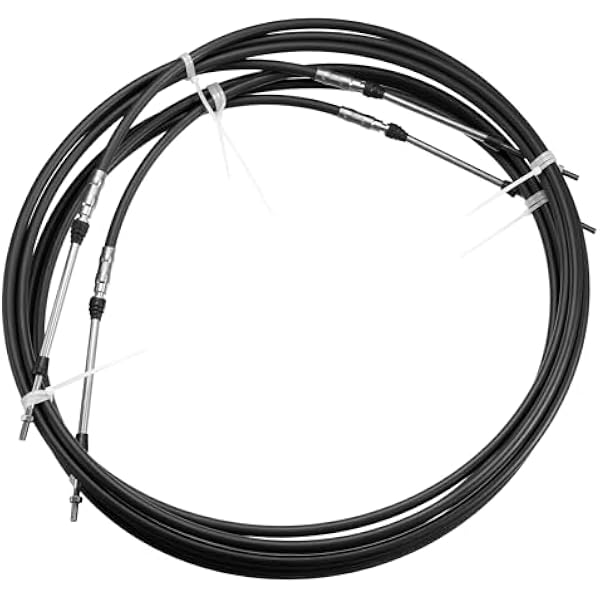 Kabel do pilota zdalnego sterowania do silnika zaburtowego Yamaha, 2 szt., 4 metry, 3300, 33C, do silnika zaburtowego Yamaha, 2 szt., czarny