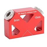 Spacnana 45 Grad Geneigter Lochpositionierer, Taschenlochlehre, Dübelbohrer, Tischler für die...