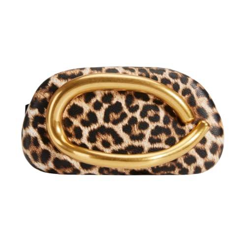 Image of Women PU Leather Metal Handle Handbag Trendy Commuting Compact Stone Purse Hand-held Causal Shoulder Clutch Bag