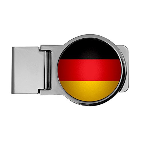 ExpressItBest Premium Money Clip - Flag of Germany (German) - Round Design