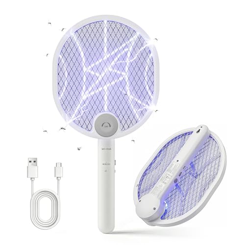 Effective Mosquito Zapper Killer: The powerful 4000-volt grids with new improved density make insect zapping easy and efficient, targeting mosquitoes, fruit flies, and midges