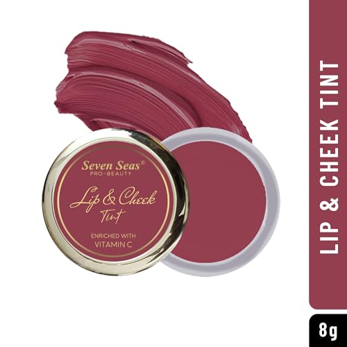 Image of Seven Seas Lips & Cheek Tint | Matte Natural Blush for Women | Lip Tint with Vitamin E | Nourishing Cheek Tint (Crescent Red)