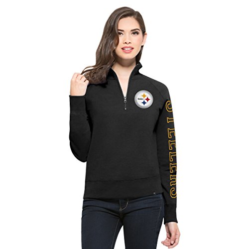 '47 NFL Women's Shimmer Cross-Check 1/4-Zip Fleece Pullover
