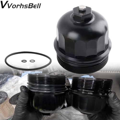 VVORHSBELL Fuel Filter Housing Cap Aluminum 134001 Compatible with 2017-2019 GM Duramax 6.6L L5P Chevy Silverado/GMC Sierra 2500HD 3500HD (without TP1015 fuel filter)Billet with Drain Plug
