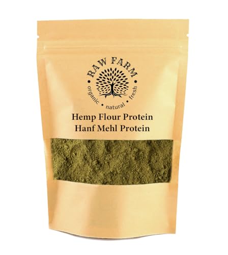 500 g Raw Hemp Flour, Low in Fat, Rich in Protein, Gluten an