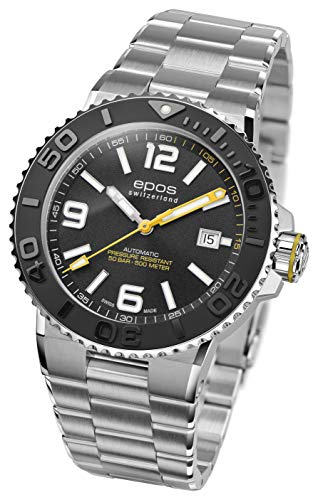 Preisvergleich Produktbild EPOS 3441 Sport- / Taucheruhr Herren Automatik (Silber)