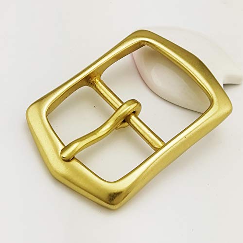 LAXPICOL 1.5"(38mm) Heavy Duty Solid Brass Single Prong Square Belt Buckle