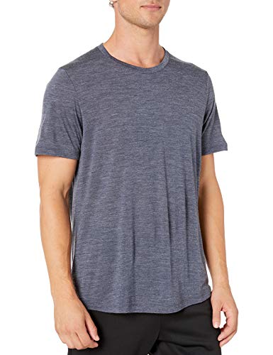 Icebreaker Merino Men's Sphere Short Sleeve Crewe Tee, Large, Midnight Navy HTHR