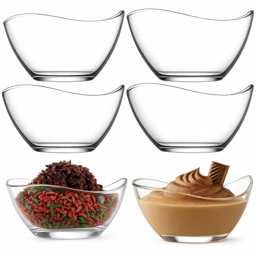 DMA-Z Dessertschalen Glas 6er-Set – 310 ml Bleifrei & Spülmaschinenfest Ideal für Pudding, Eis, Creme & Dessertvariationen