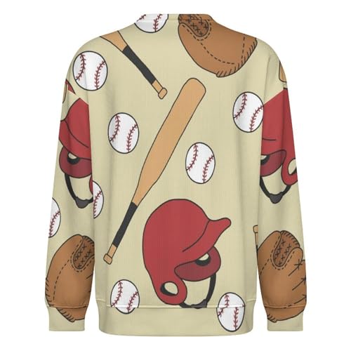 MoBlinko Mens Sweater Blue Baseball Ball Sweaters for Men Crew Neck Sweater for Men Lightweight Pullover3