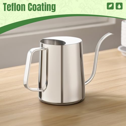 Image of Watering Can for Indoor Plants, Indoor Watering Can with Long Spout and Handle Rust-Proof 304 Stainless Steel Material (1000ml /34oz)