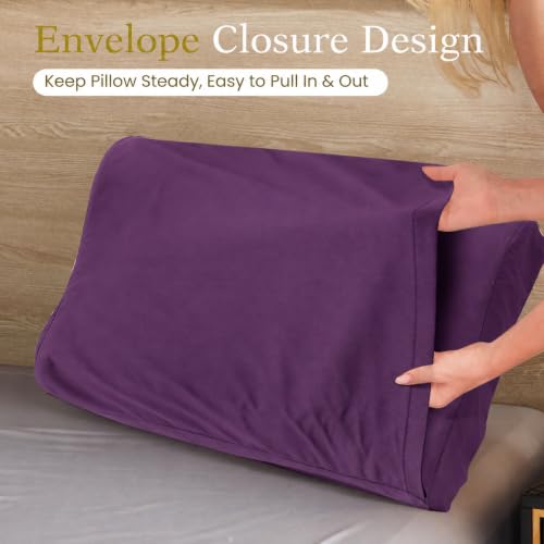 Image of Cooling Contour Cervical Pillowcase, Dark Purple, 24x14x5 /3.7 Inches,1 Pack
