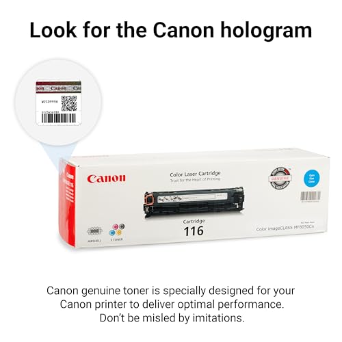 Canon Genuine 116 Cyan Toner Cartridge Compatible with MF8050Cn, MF8080Cw - image 2