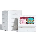 RomanticBaking 50 Pack White Cookies Boxes 7 x 4 3/8 x 1 1/2inches Auto-Popup Sturdy Bakery Boxes...