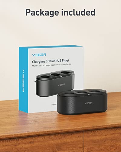 Veger Charging Station For Veger 5000Mah Mini Portable Chargers, Shared Charging Station Dock For Home Pub Office Restaurant Hotel Party Black #TOP7