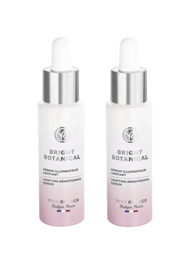 Yves Rocher Bright Botanical Face Serum Vitamin C Set of 2 Women Clean Glossy Skin Care All Types 30 ml./ 1 fl.oz.