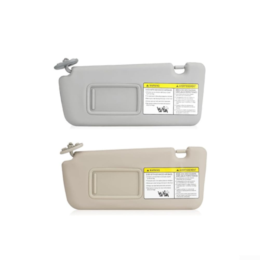 Parasole di ricambio per Toyota RAV4 2004-2005, grigio beige interno paralume compatibile con OE 74320-42420-B0, visiera parasole in plastica ABS duratura (grigio sinistro)