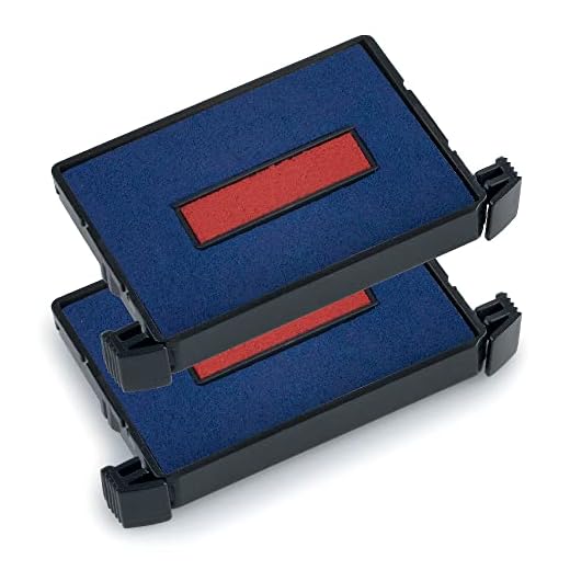 Trodat Ersatzkissen 6/4750/2 für Printy 4750, 4755 und Serie 4750/L, Stempelfarbe blau rot, 2er-Pack