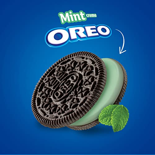 Image of OREO Mint Creme Chocolate Sandwich Cookies, Family Size, 12 - 20 oz Packs