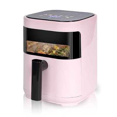 MIRASTON 3.2QT Small Air Fryer, Mini Pink Air Fryers with Gift Box