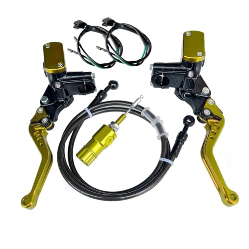 Maître-cylindre frein et embrayage hydraulique moto avec piston 14mm et durite