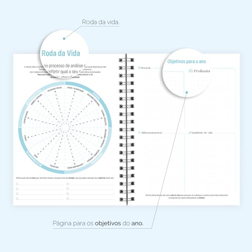 Agenda 2025 Planner Semanal Spot Glitter Metallic Tiffany