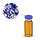 PATIKIL 20mm Flip-Off-Verschlüsse, 100 Stück Top-Verschlüsse Flip-Off-Vial-Verschlüsse Plastik-Aluminium-Verschlüsse Abdeckung für Glasflaschen, Blau