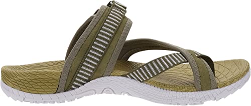 Whitin Women's Walking Sandals With Arch Support Hiking Flip Flops Outdoor Slide Size 9 Slip On Ring Adjustable Hook Fashion Wideathletic Cushion Soft Slide Ladies Beach Toe Thong Sandles Green 39 #TOP4