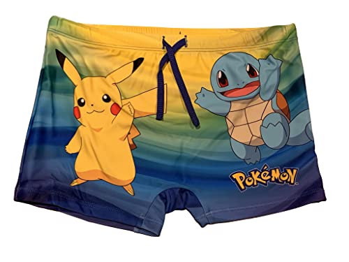 Pokemon Swimming Trunks with Elastic Waistband and Drawstring, Colourful, X-Small
