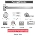 A BST Push Bar Door Lock Panic Exit Device with Exterior Lever,Stainless Steel Panic Bar for Commercial Emergency Push Door Hardware for 28”-36” Metal Wood Exit Door