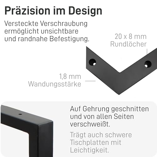 Tischkufen Natural Goods Berlin 2x Tisch-Kufen Arrow für schwere Tische