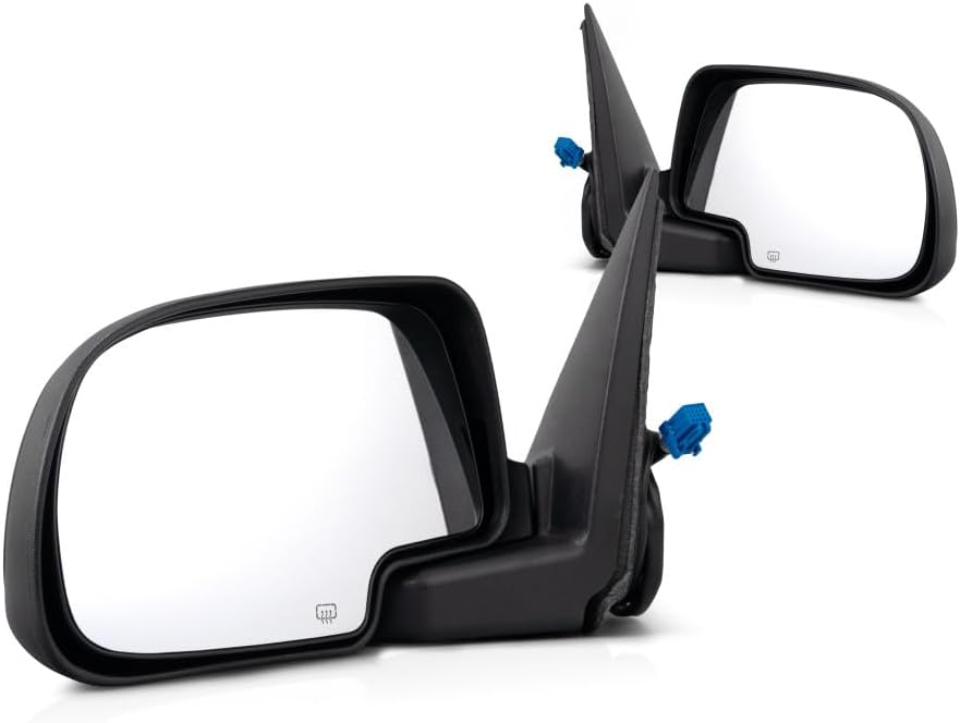 For Chevy Silverado 1500 Door Mirror 2003 2004 2005 2006 Pair Driver and Passenger Side Textured Power Heated GM1320293