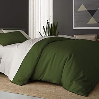 DOZ by SIJO 100% Organic Bamboo Duvet Cover Set, 1 Duvet Cover and 2 Pillowcases, Buttery Soft, Cooling, Eco Friendly, Silky Breathable, Oeko-TEX, High GSM Durable (Forest, King/Cal King)
