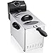 Deuba Friteuse électrique 3L en acier inoxydable 2000W Cuve amovible Technologie zone froide Température réglable