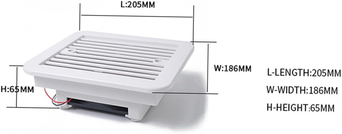 12v 8-inch Rv Ventilation Fan with Blades Silent Roof Exhaust Fan for Bathroom and Camper Ventilation Replacement Part
