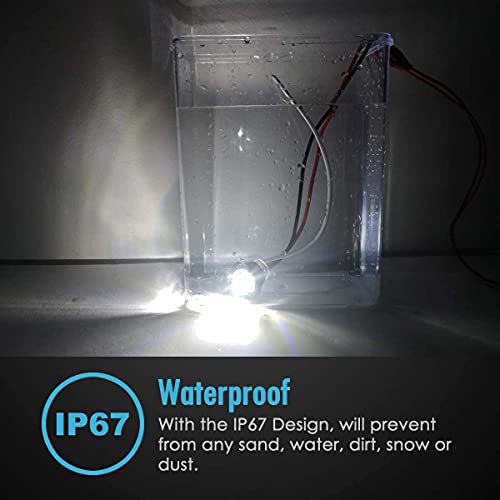 Guuzi 10er Pack Wasserdichte LED-Leuchten, LED-Unterwasserbeleuchtung, Utility-LED-Innenbeleuchtung Navigationslichter 12V(Weiß)