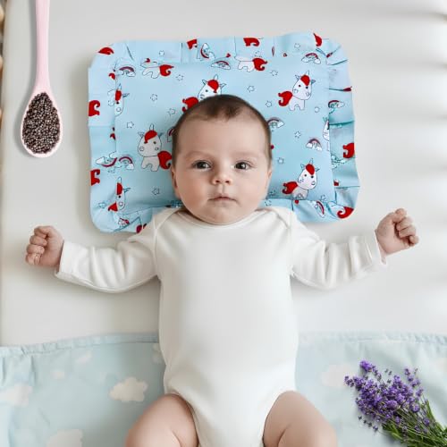 Image of Mustard Seed Comfort Cushion with Extra Cover | Mustard Filling | Soft Fabric Cover | 30 x 22cm (Unicorn)