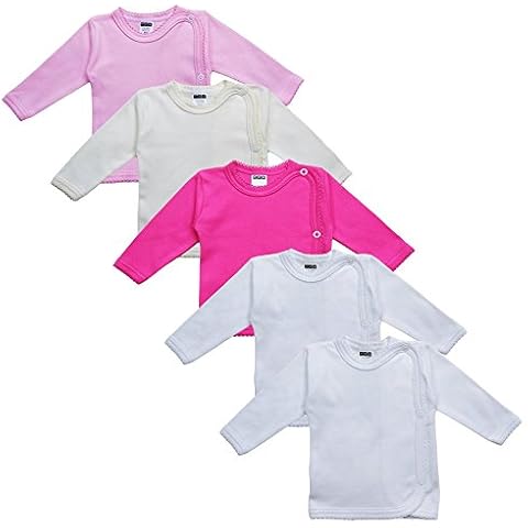 MEA BABY Unisex Baby Wickelshirt, 100% Baumwolle,Mädchen (Mehrfarbig),56 Cover