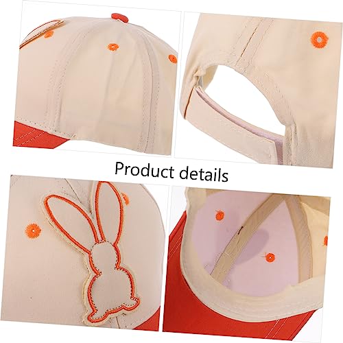 Fashionable Boy Girl Sun Hat Cotton Baseball Hat Outdoor Peaked Decor and Safety Design Beige3