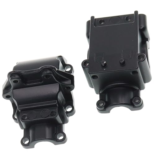 Image of 2PCS Metal Front and Rear Differential Gearboxes Housing Cover Compatible with WLtoys 1 /14 144010 144001 144002 1 /12 124016 124017 124018 124019 RC Car Upgrades Parts (Black)