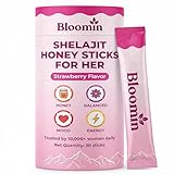 Bloomin Honey Sticks, Bloomin Honey Sticks for Women with Shatavari, Saffron, And Shilajit, Energy Boost&hormonal Balance, Strawberry Flavor 30 Sticks (1)